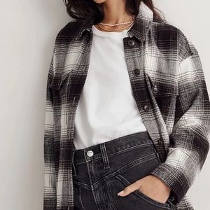 Madewell Twill Flannel Shirt Jacket (shacket) | Size M